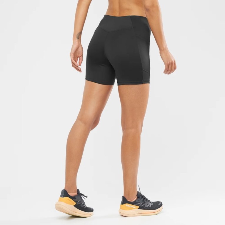 Black Salomon Cross Run 5'' Short Women's Running Tights | IE BO3179